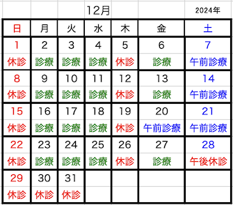 2024年12月診療2